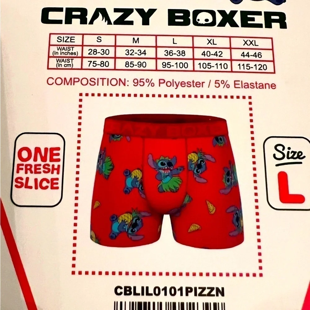 Disney Crazy Boxer Stitch Hawaian Pizza Boxers